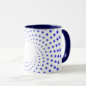 Mug - Blue Star Swirls マグカップ (正面右)