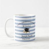 Mug Blue & White Stripe Graduate 2026  コーヒーマグカップ (左)
