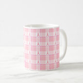 Mug Breast Cancer Awareness Plaid, Pink Ribbon コーヒーマグカップ (正面右)