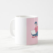 Mug browsing the Web réduites à cup of coffe コーヒーマグカップ (正面左)