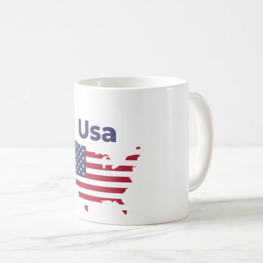 Mug cafés flag usa new desgin  コーヒーマグカップ (正面右)