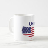 Mug cafés flag usa new desgin  コーヒーマグカップ (正面左)