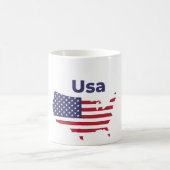 Mug cafés flag usa new desgin  コーヒーマグカップ (中央)
