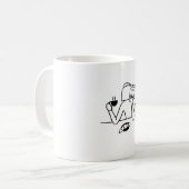 Mug cafés new desgin logo livre コーヒーマグカップ (正面左)