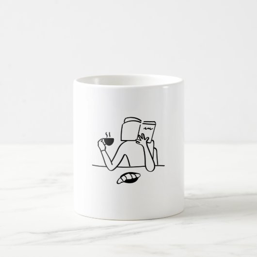 Mug cafés new desgin logo livre コーヒーマグカップ (中央)