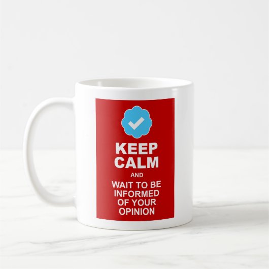 Mug - Calm Twitter's 保 得 This(Mug - Calm Twitter's コーヒーマグカップ (左)