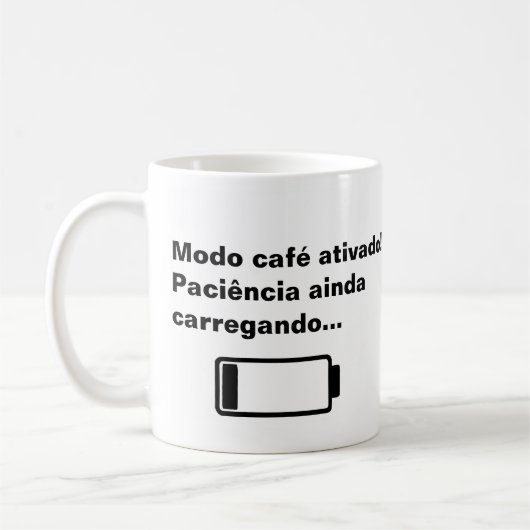 Mug | Caneca Modo Café Ativado. コーヒーマグカップ (左)