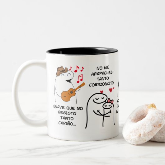Mug caranguero "C0QUETA" ツートーンマグカップ (ドーナツ)