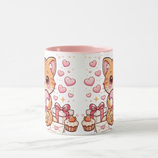 Mug Cat Valentine  マグカップ (中央)