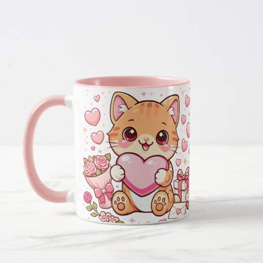 Mug Cat Valentine  マグカップ (左)