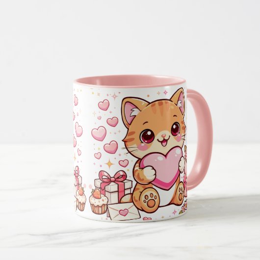 Mug Cat Valentine  マグカップ (正面右)