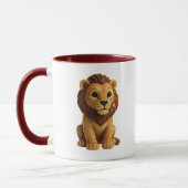 Mug céramique avec image de lion adorable. マグカップ (左)