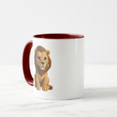 Mug céramique avec image de lion adorable. マグカップ (正面左)