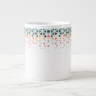 Mug Céramique Motif Isogrid Triangles ジャンボコーヒーマグカップ