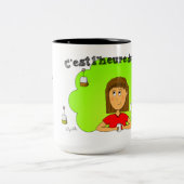 Mug "C'est l'heure du thé !" pour gaucher ツートーンマグカップ (中央)