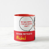 Mug CGT rouge départ en retraire de Michel マグカップ (中央)