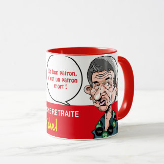 Mug CGT rouge départ en retraire de Michel マグカップ