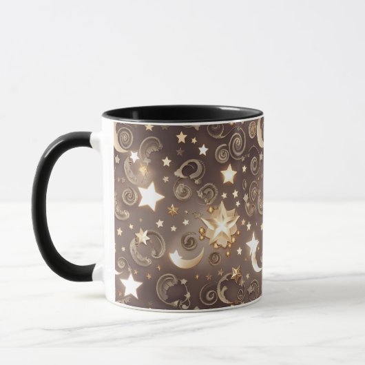 Mug - Champagne Gold Celestial Moon マグカップ (左)