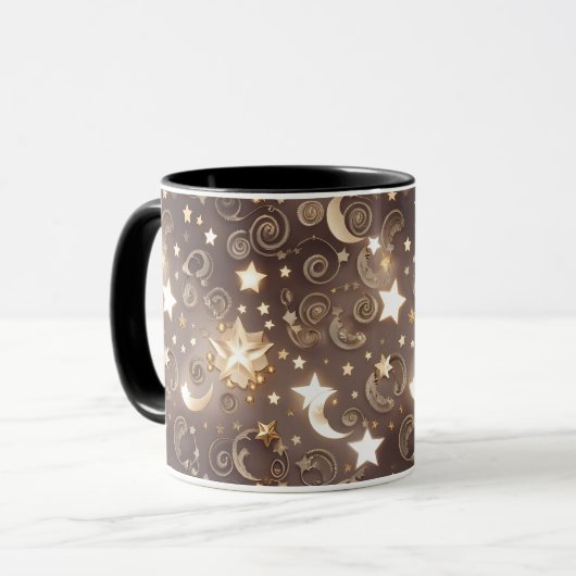 Mug - Champagne Gold Celestial Moon マグカップ (正面左)