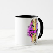 Mug chat couleurs lunettes de soleil マグカップ (正面右)