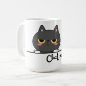 Mug Chat Me Fatigue – Humour Félin コーヒーマグカップ (正面左)