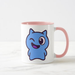 Mug chat sympa avec clin d'œil. マグカップ