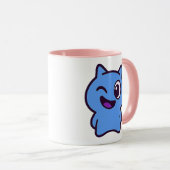 Mug chat sympa avec clin d'œil. マグカップ (正面右)
