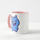 Mug chat sympa avec clin d'œil. マグカップ (正面左)