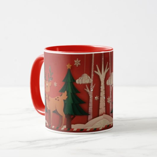 Mug Christmas fawn マグカップ (正面左)