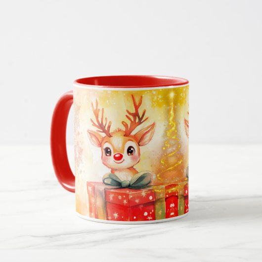 Mug Christmas fawn マグカップ (正面左)