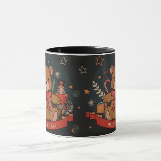Mug Christmas teddy bear マグカップ (中央)