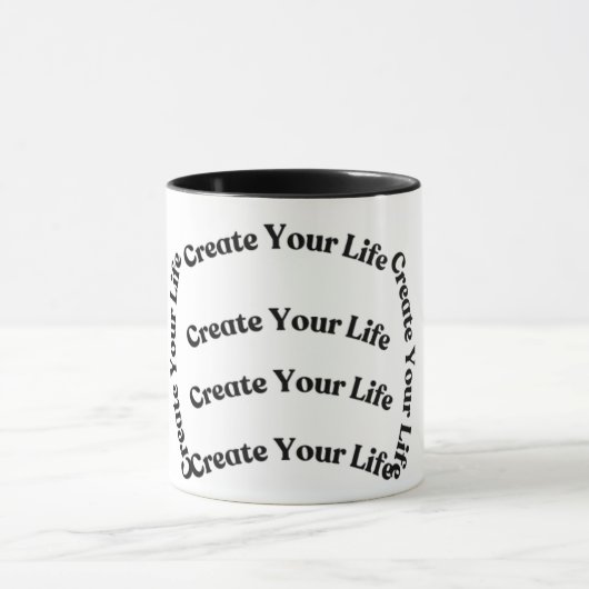 Mug citation “Create Your Life” – Inspiration et m マグカップ (中央)