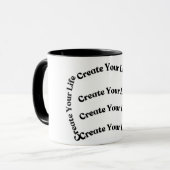 Mug citation “Create Your Life” – Inspiration et m マグカップ (正面左)