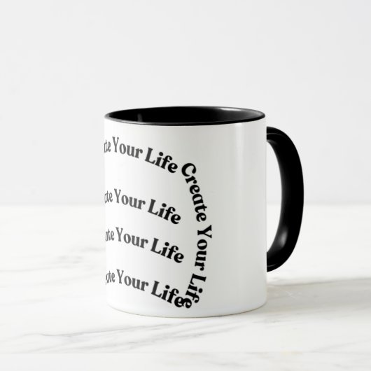 Mug citation “Create Your Life” – Inspiration et m マグカップ (正面右)
