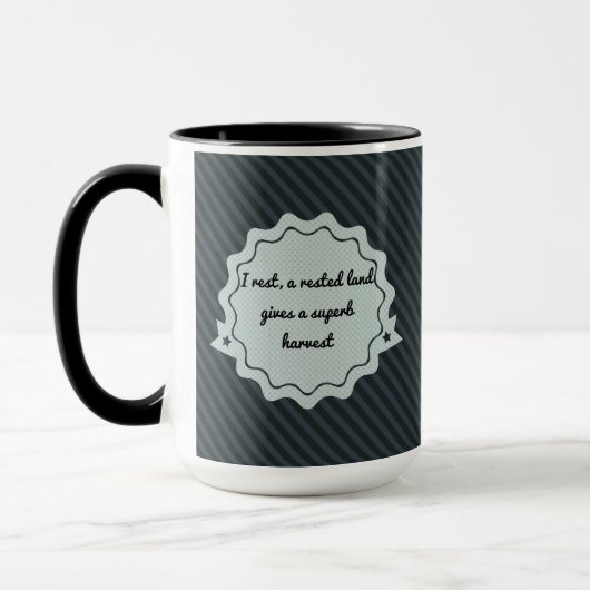 Mug Citation de Ovide en anglais - gris et noir - マグカップ (左)