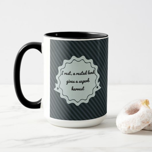 Mug Citation de Ovide en anglais - gris et noir - マグカップ (ドーナツ付き)