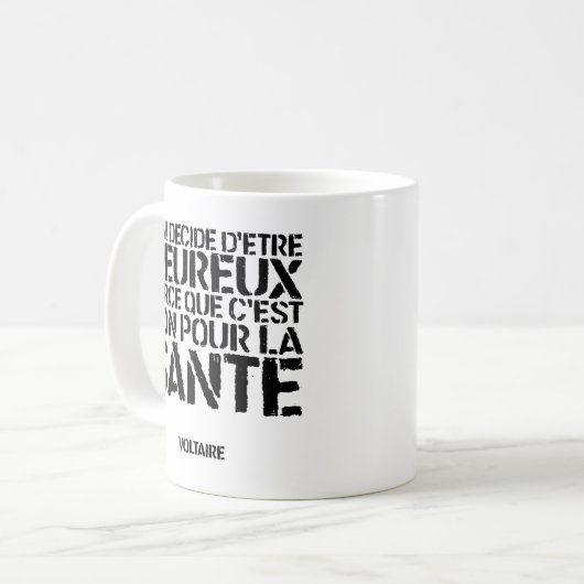 MUG : Citation — Voltaire コーヒーマグカップ (正面左)