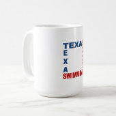 Mug classique blanc TEXAS PISCINE コーヒーマグカップ (正面左)