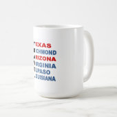 Mug classique blanc TRAVEL USA コーヒーマグカップ (正面右)