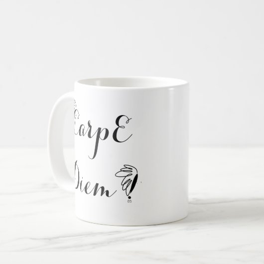 Mug classique Carpe Diem コーヒーマグカップ (正面左)
