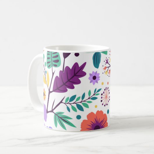 Mug classique composition florale コーヒーマグカップ (正面左)