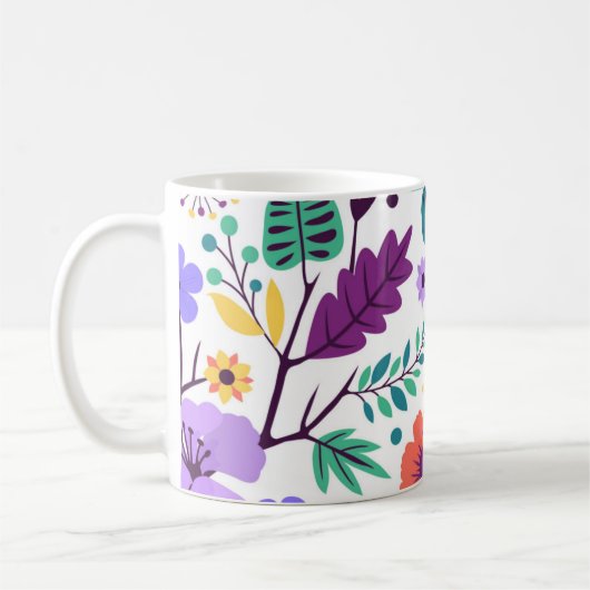 Mug classique composition florale コーヒーマグカップ (左)