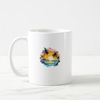 Mug Classique Coucher de Soleil Tropical – Design コーヒーマグカップ