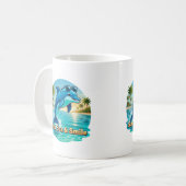 Mug Classique Dauphin Tropical – Sun, Sea & Smile コーヒーマグカップ (正面左)