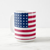 Mug classique drapeau USA コーヒーマグカップ (正面左)