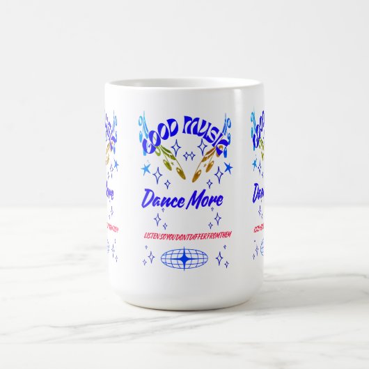 Mug classique, Music Dance コーヒーマグカップ (中央)