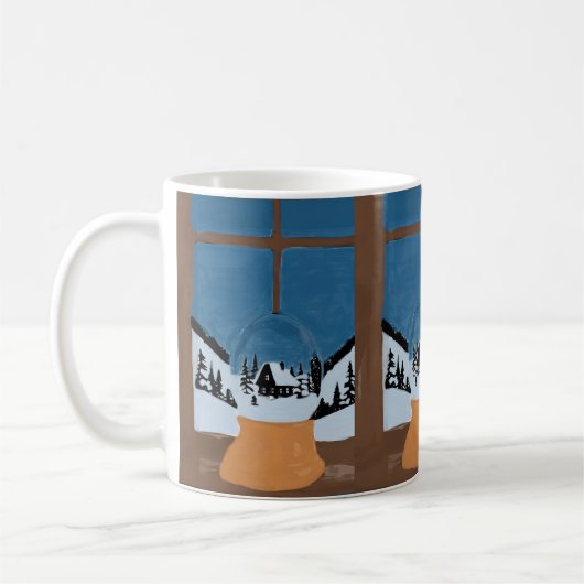 Mug Classique Personnalisable Hivernal Boule à Nei コーヒーマグカップ (左)