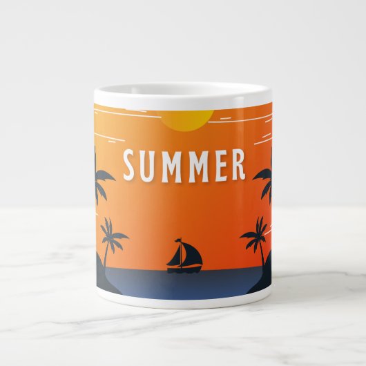 Mug coffee sample island summer  ジャンボコーヒーマグカップ (正面)
