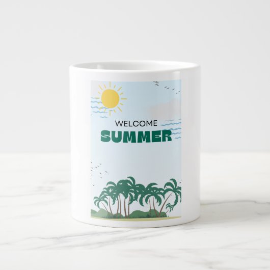 Mug coffee sample island summer  ジャンボコーヒーマグカップ (正面)