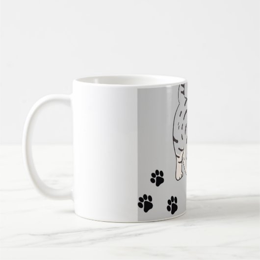 Mug coffee sample logo cat コーヒーマグカップ (左)